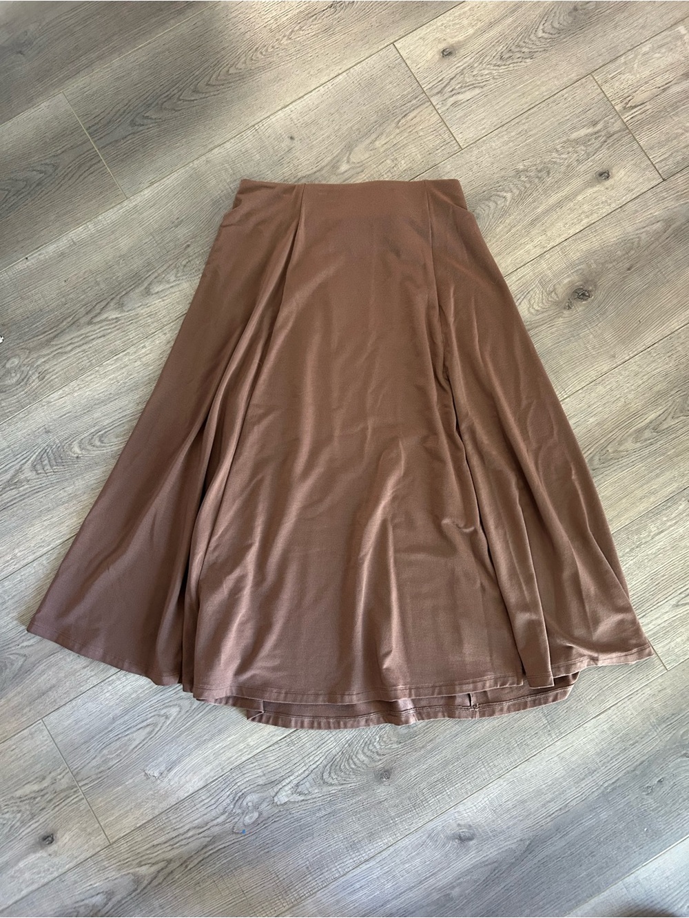 Wilfred Chocolate Brown A-Line Midi Skirt